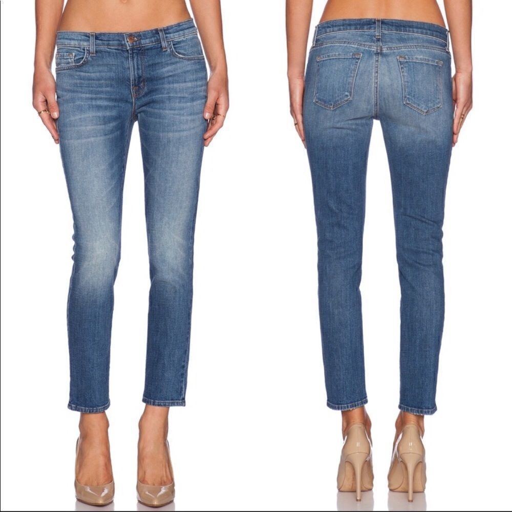 Revolve J Brand Rival Cropped Ellis Straight Skinny Jeans
